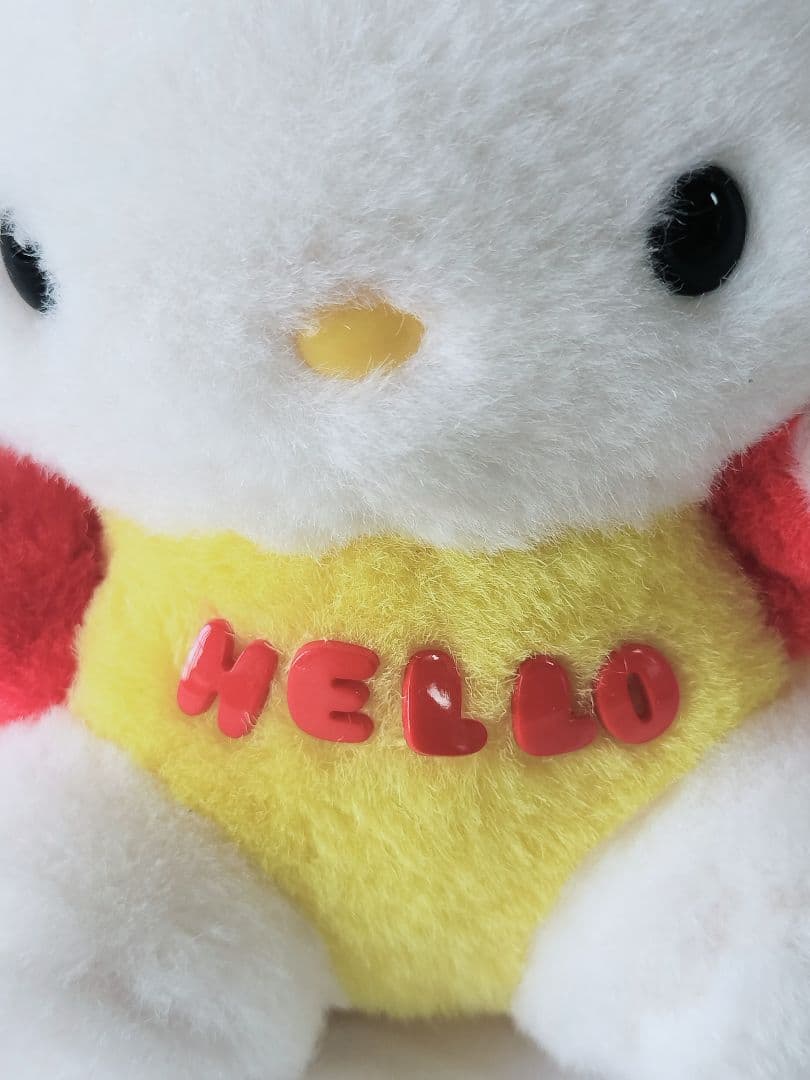 年代物/超激レア/入手困難/希少/1976年初期キティちゃんのぬいぐるみ/旧ロゴ