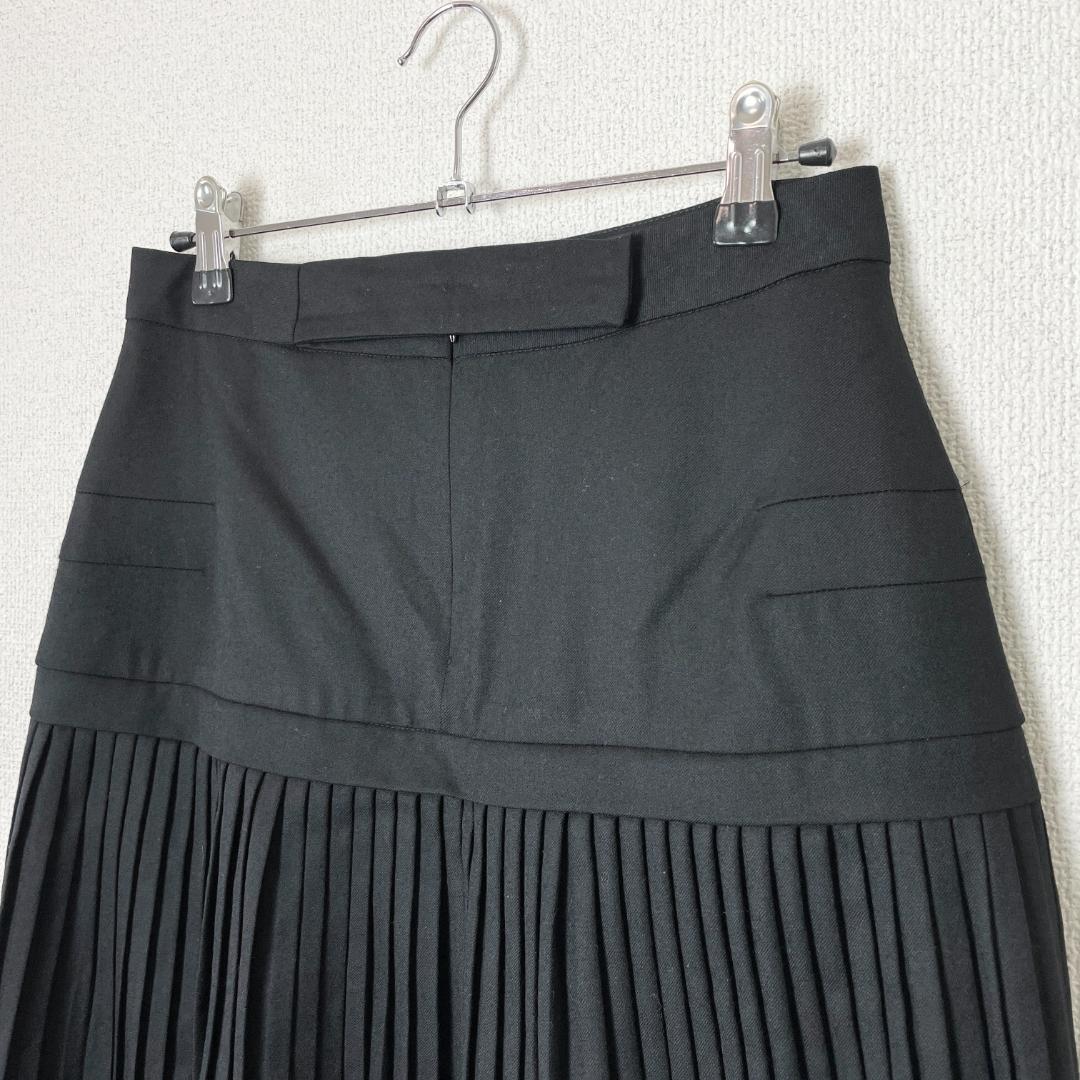 VERONIQUE BRANQUINHO 切り替え プリーツ スカート ウール