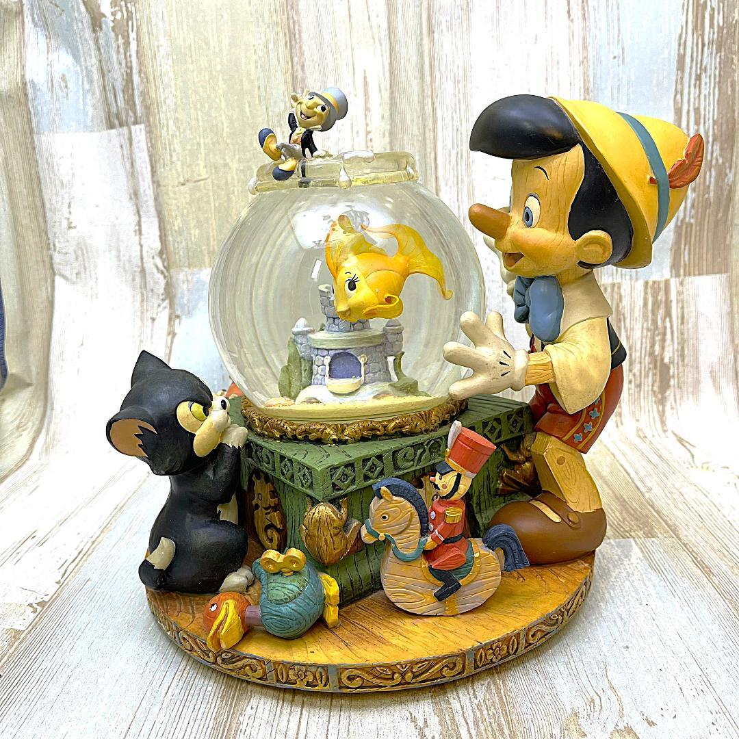 レア★ピノキオ フィガロ★スノーグローブ スノードーム フィギュア オルゴール
