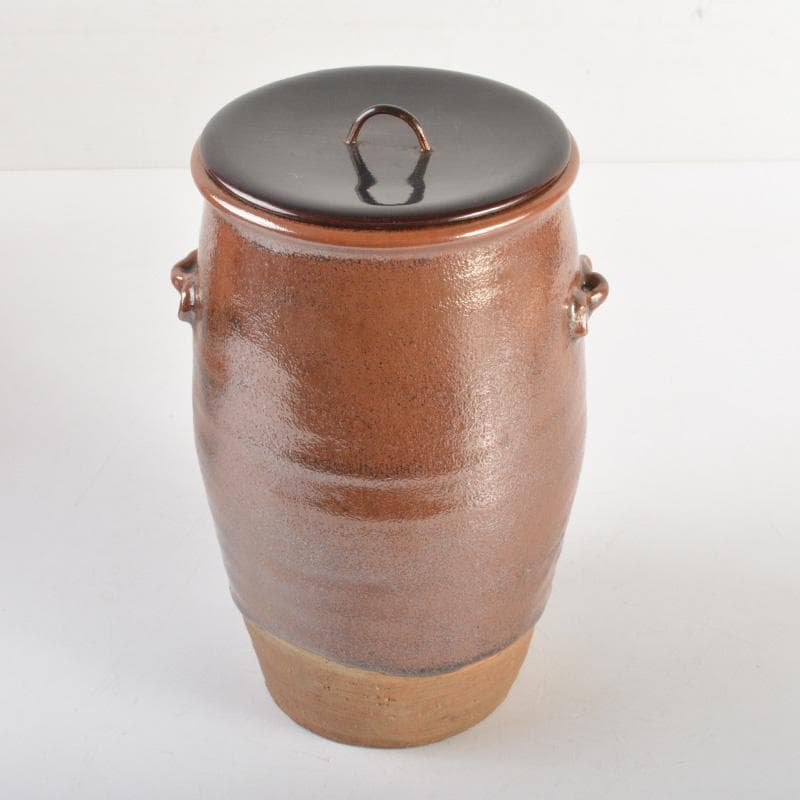 茶道具　瀬戸焼　古瀬戸　耳付　長水指　時代箱　C　6273