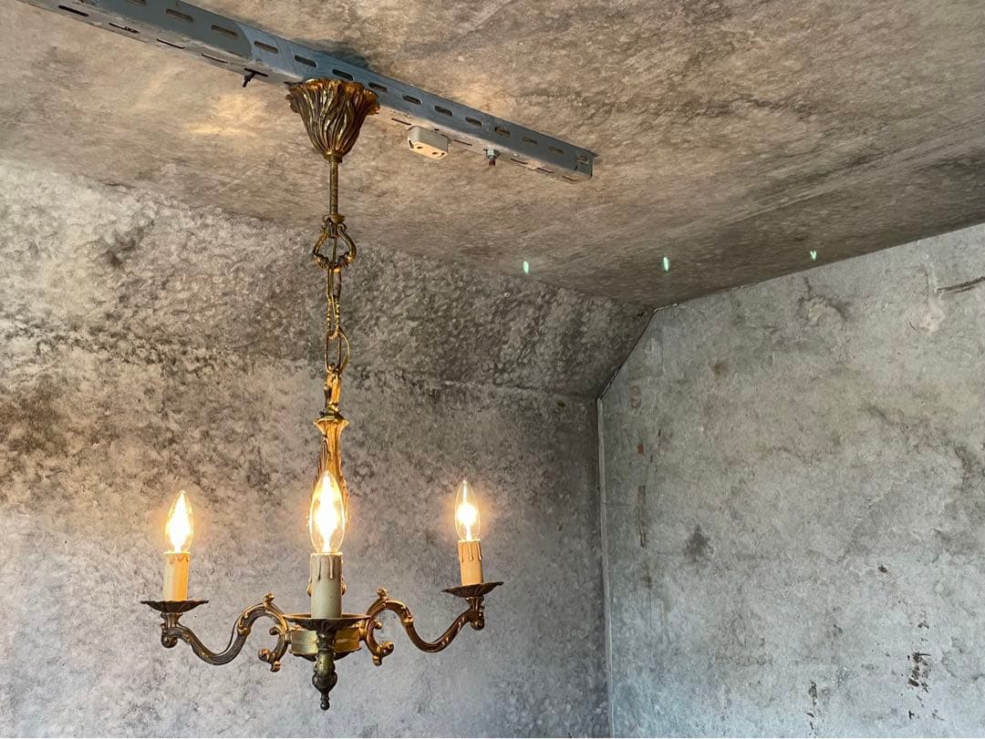 激安！18. フランス アンティーク シャンデリア 3灯 キャンドル ライト