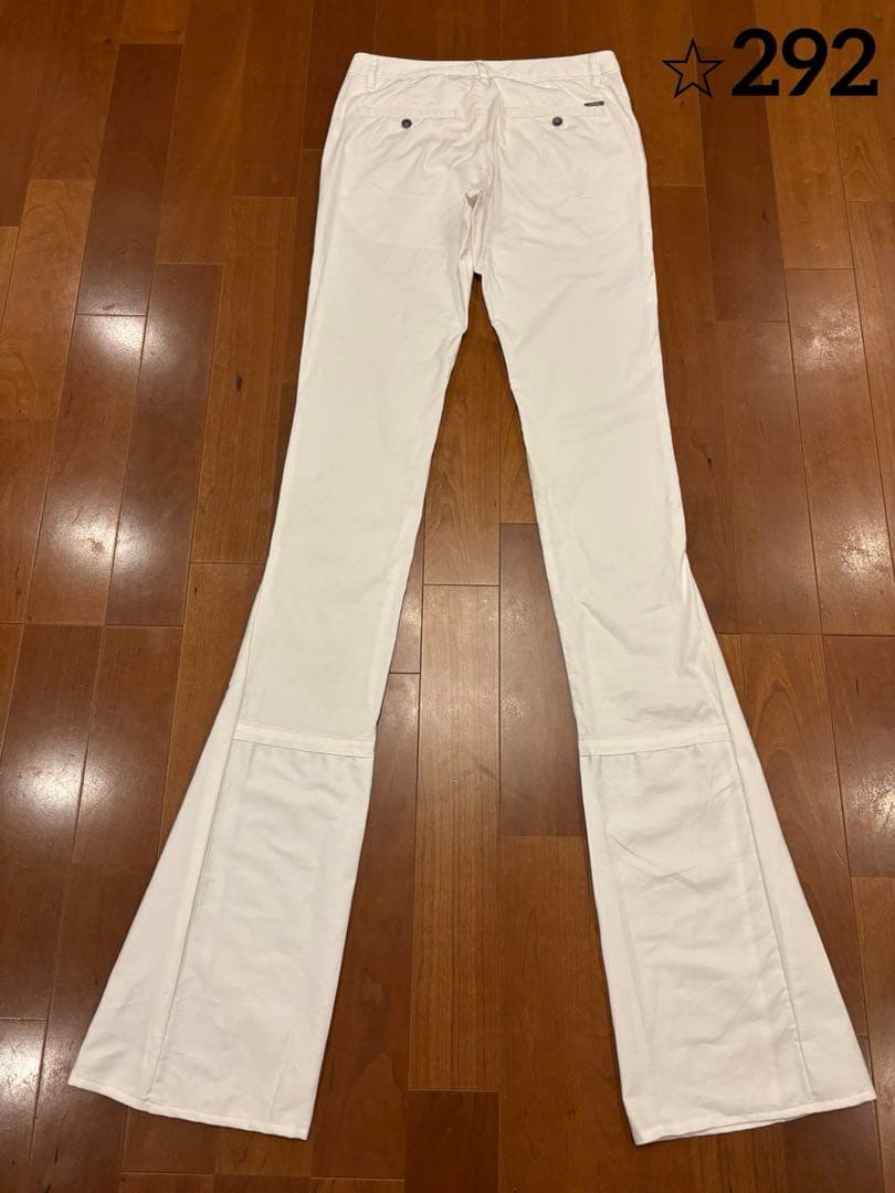 フレア　リメイク　ロングレングス　ブーツカット Y2K ベルボトム　ホワイト