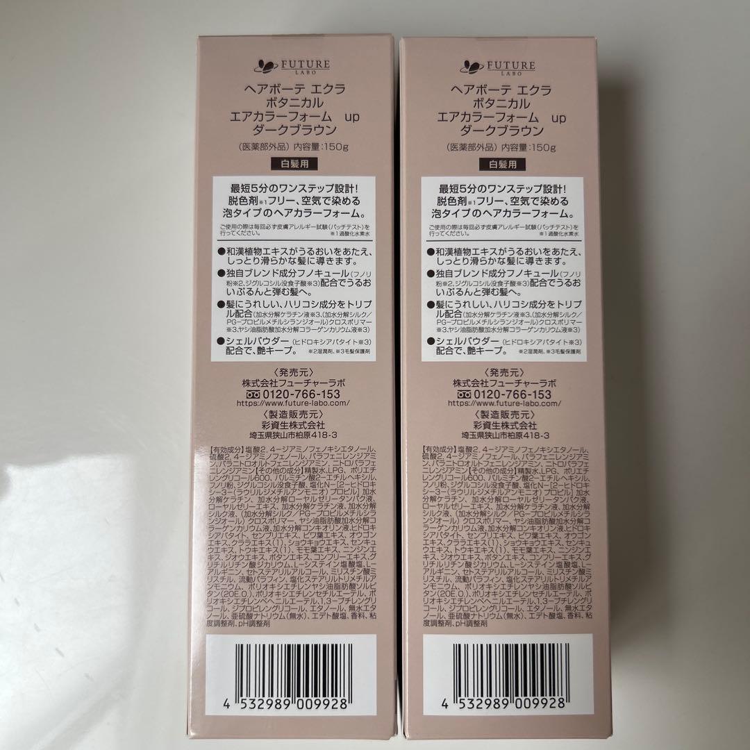 ヘアボーテ エクラ ボタニカル エアカラーフォームup ダークブラウン２本