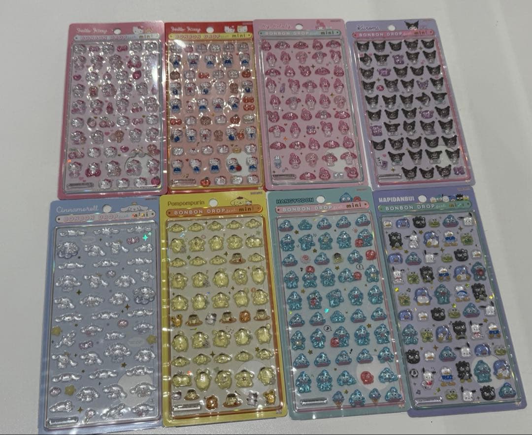 正規品、店舗購入　サンリオ　ボンボンドロップミニ　8枚セット