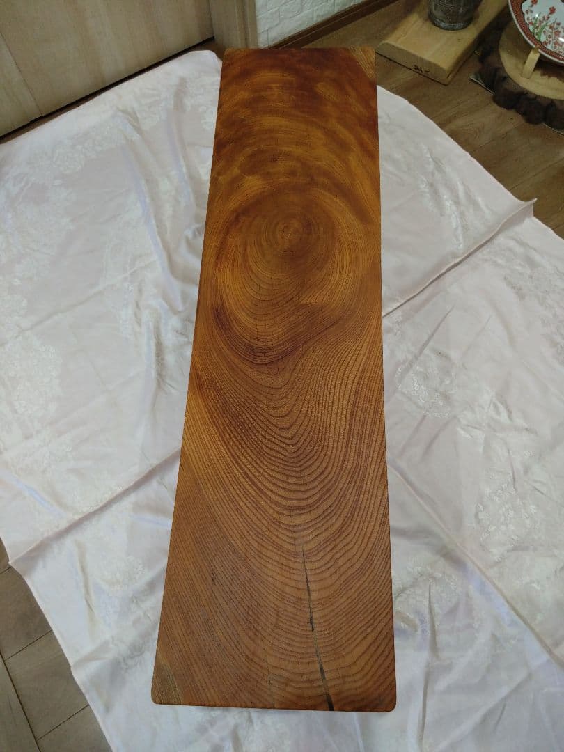 欅一枚板のベンチ75　Haru❕❕長寿のケヤキの杢目が綺麗に出ております。