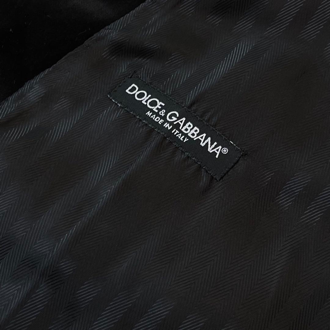 DOLCE & GABBANA ブラック ベルベット ジレ イタリア製