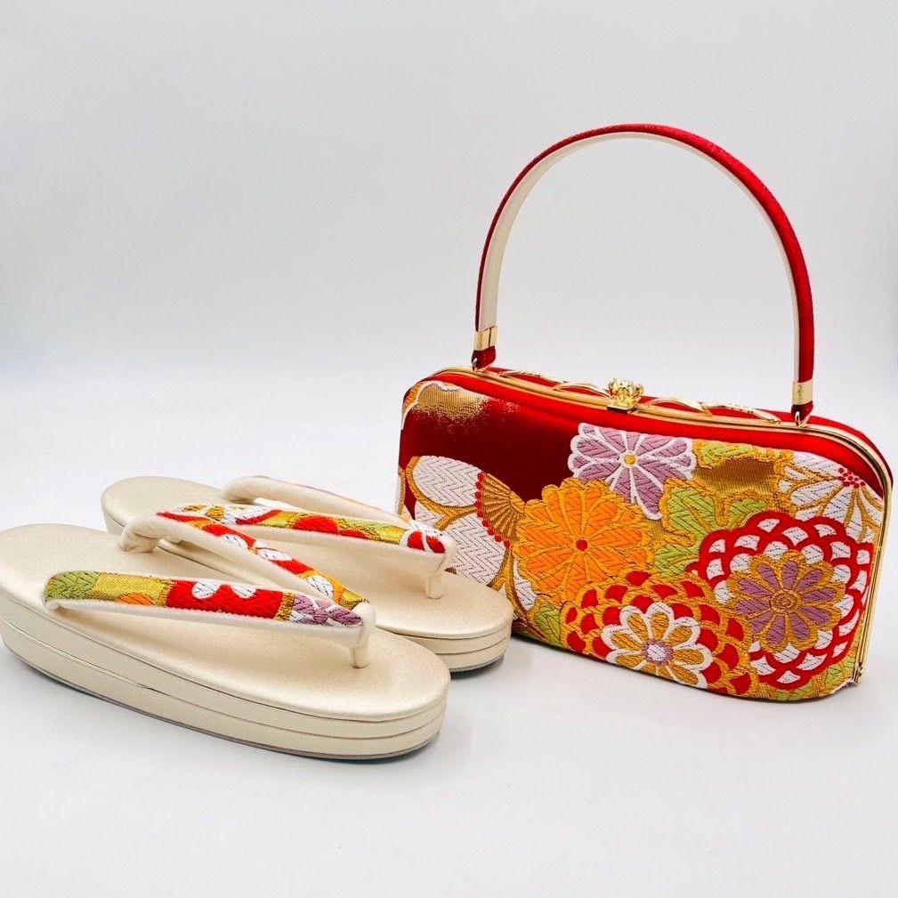 最高級西陣帯バッグと草履セット