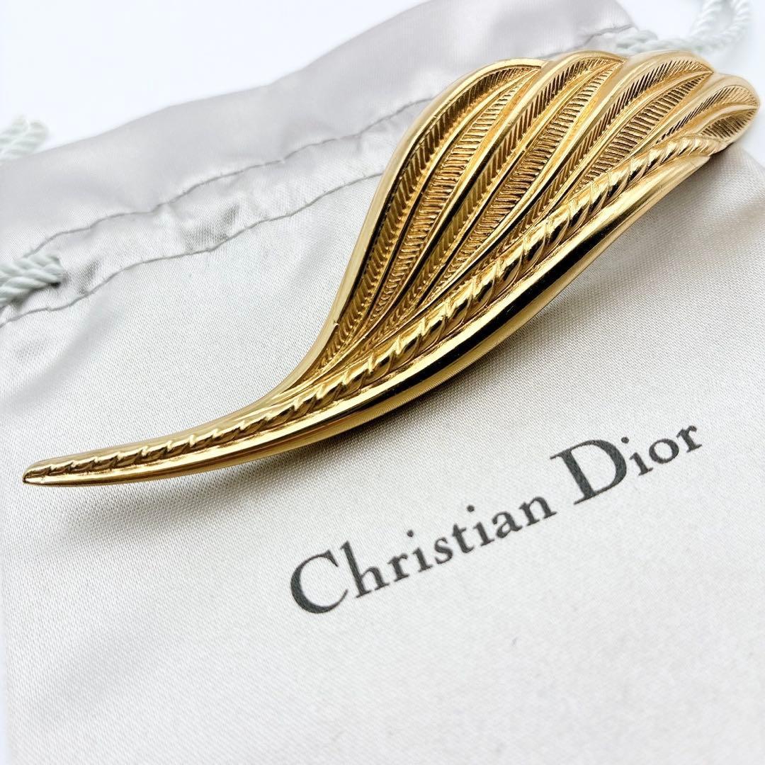 2950-1 極美品✨Dior　ブローチ　CD　ロゴ　希少　刻印
