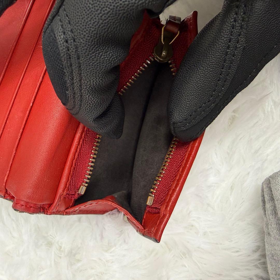 GUCCI チェリー GGスプリーム 二つ折り財布 レッド コンパクトウォレット