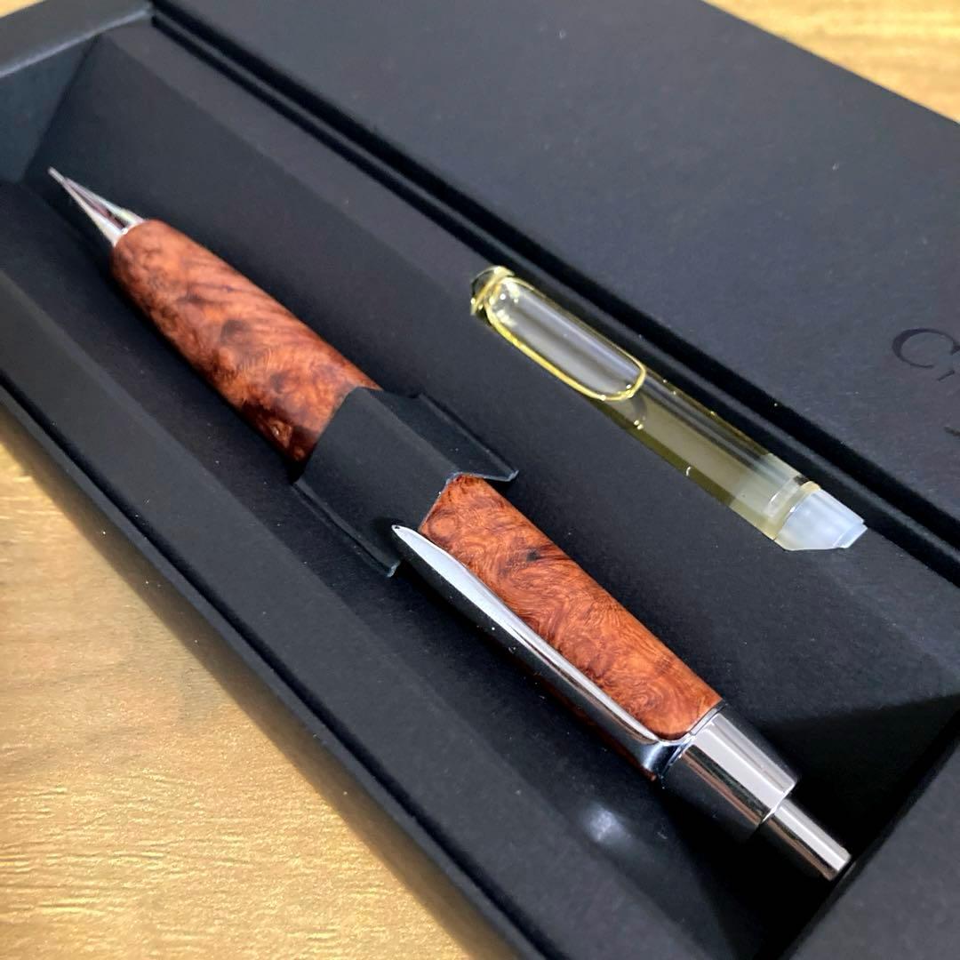 クラフトエー　クラフトA　本花梨瘤極上　mp202　製図用シャーペン　杢軸　木軸