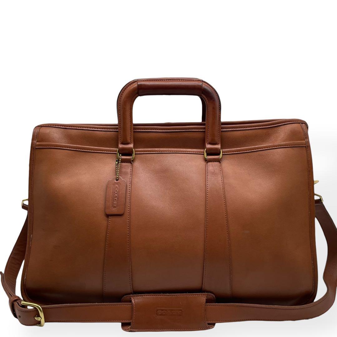 美品　希少　COACH　オールドコーチ　2way ブリーフケース　USA製　茶