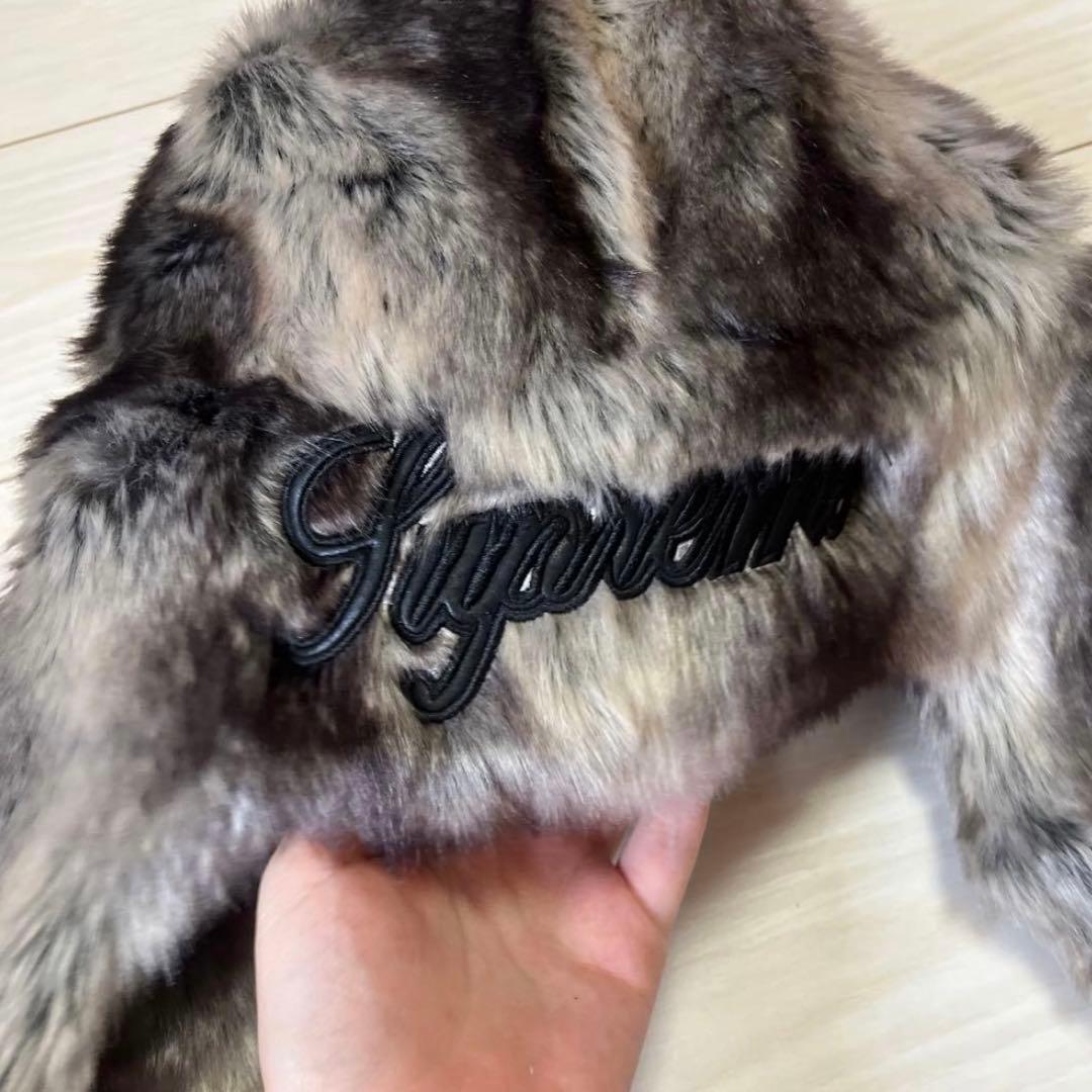 Supreme フライトキャップ グレー系 耳あて付き　タイムセール