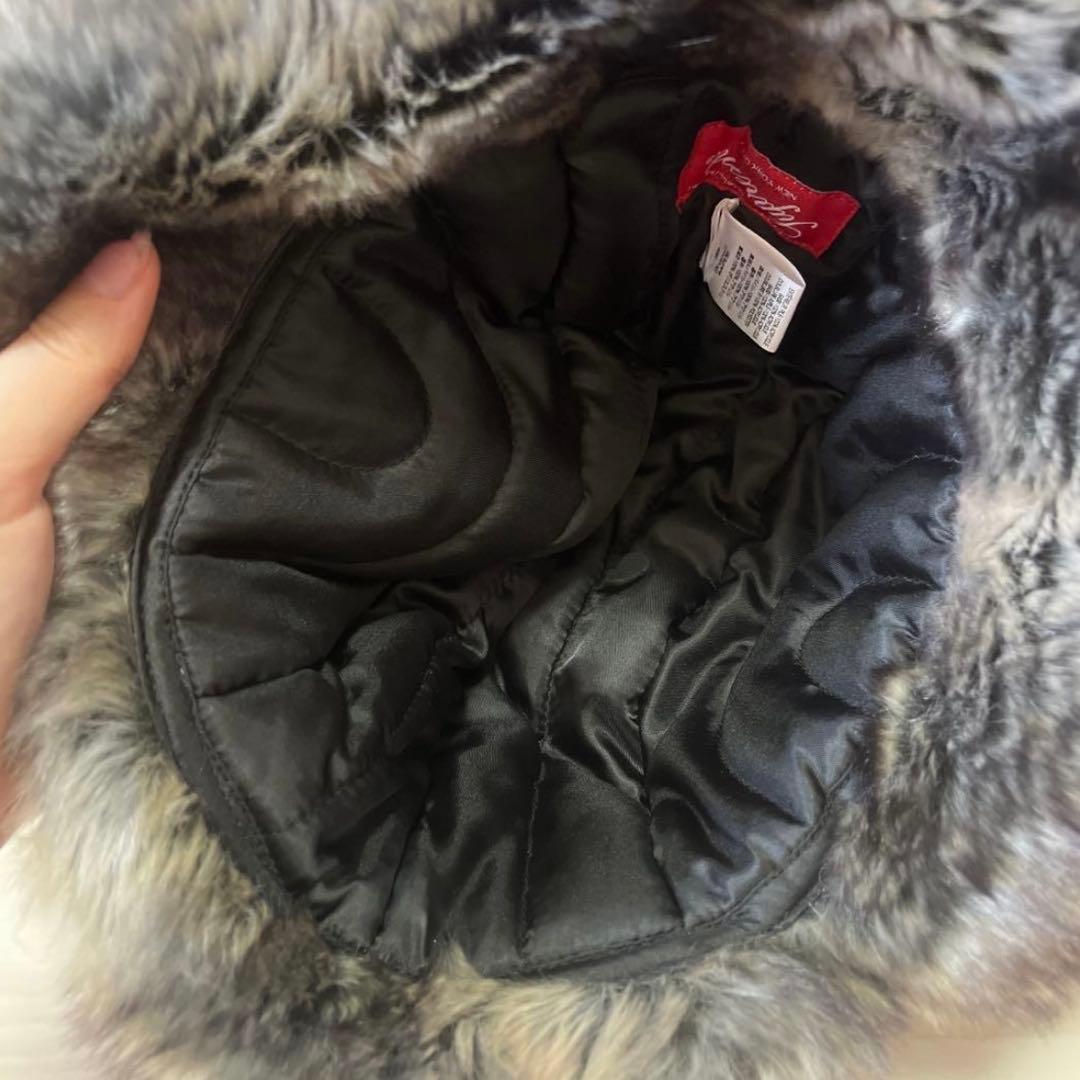 Supreme フライトキャップ グレー系 耳あて付き　タイムセール