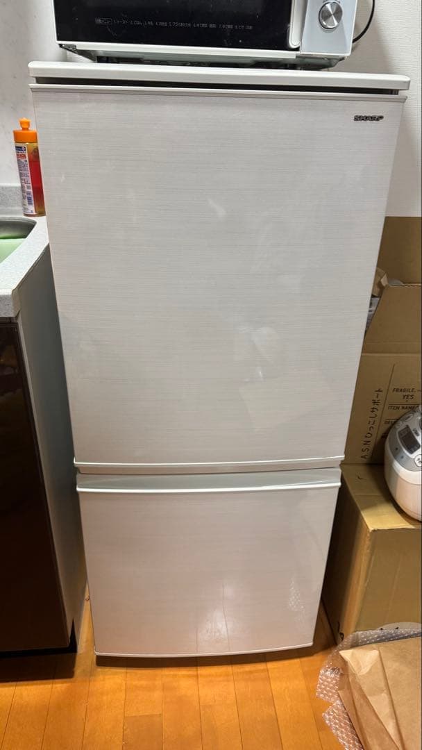 シャープ 冷蔵庫 SJ-D14D-W 137L 2ドア 右・左開き付け替えタイプ