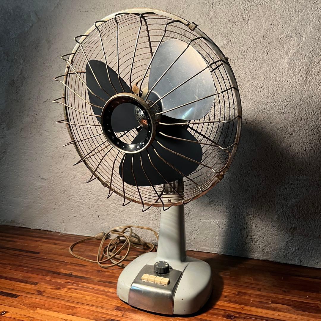 ☆超レア☆可動品☆富士電機☆ビンテージ扇風機☆タイマー付☆レトロ☆水色☆