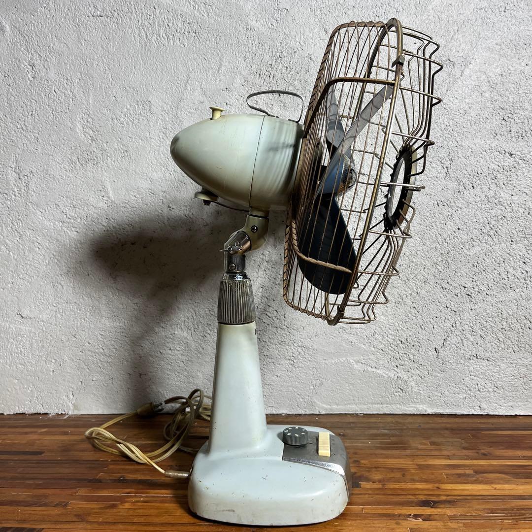 ☆超レア☆可動品☆富士電機☆ビンテージ扇風機☆タイマー付☆レトロ☆水色☆