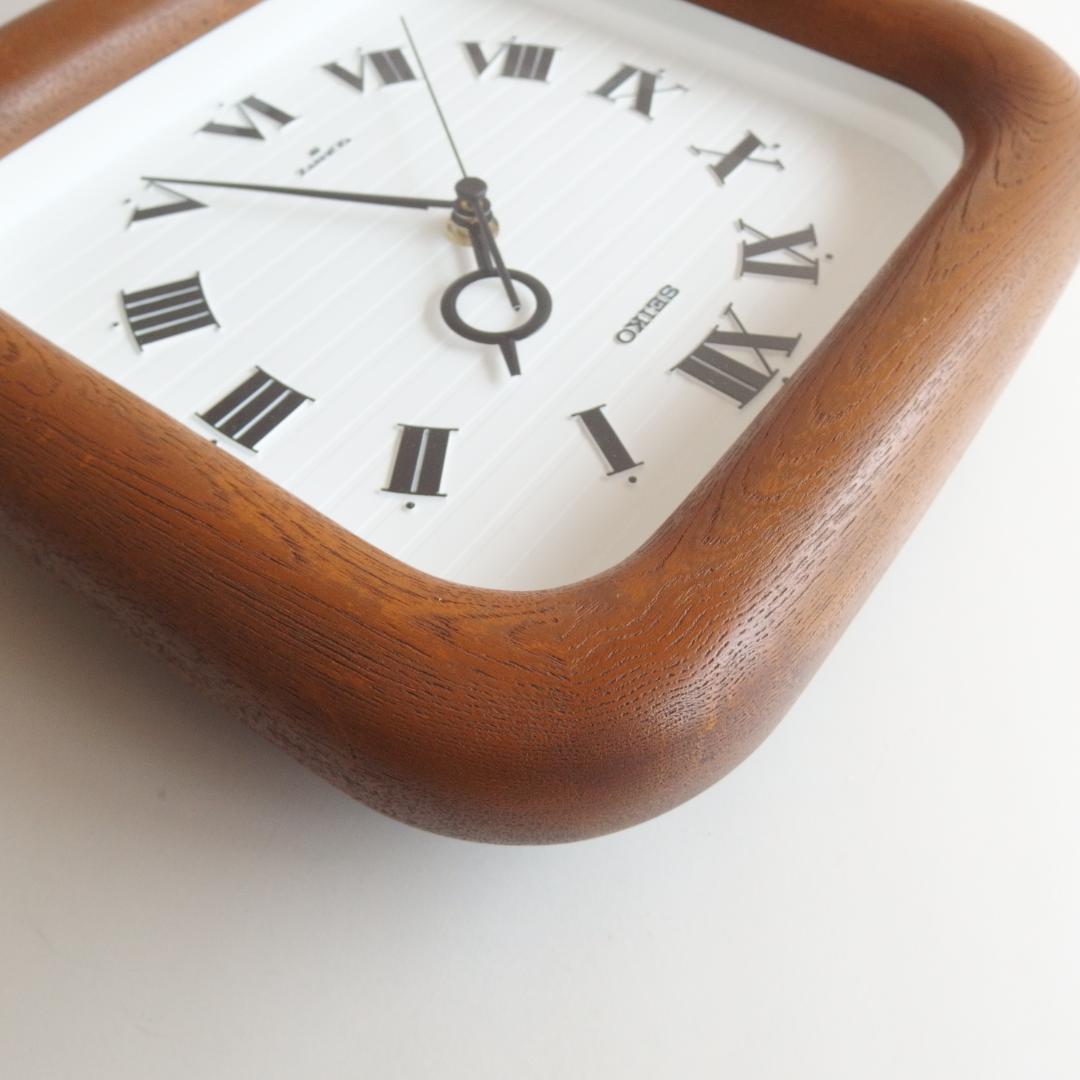 SEIKO 掛け時計 ウッドフレーム 70s