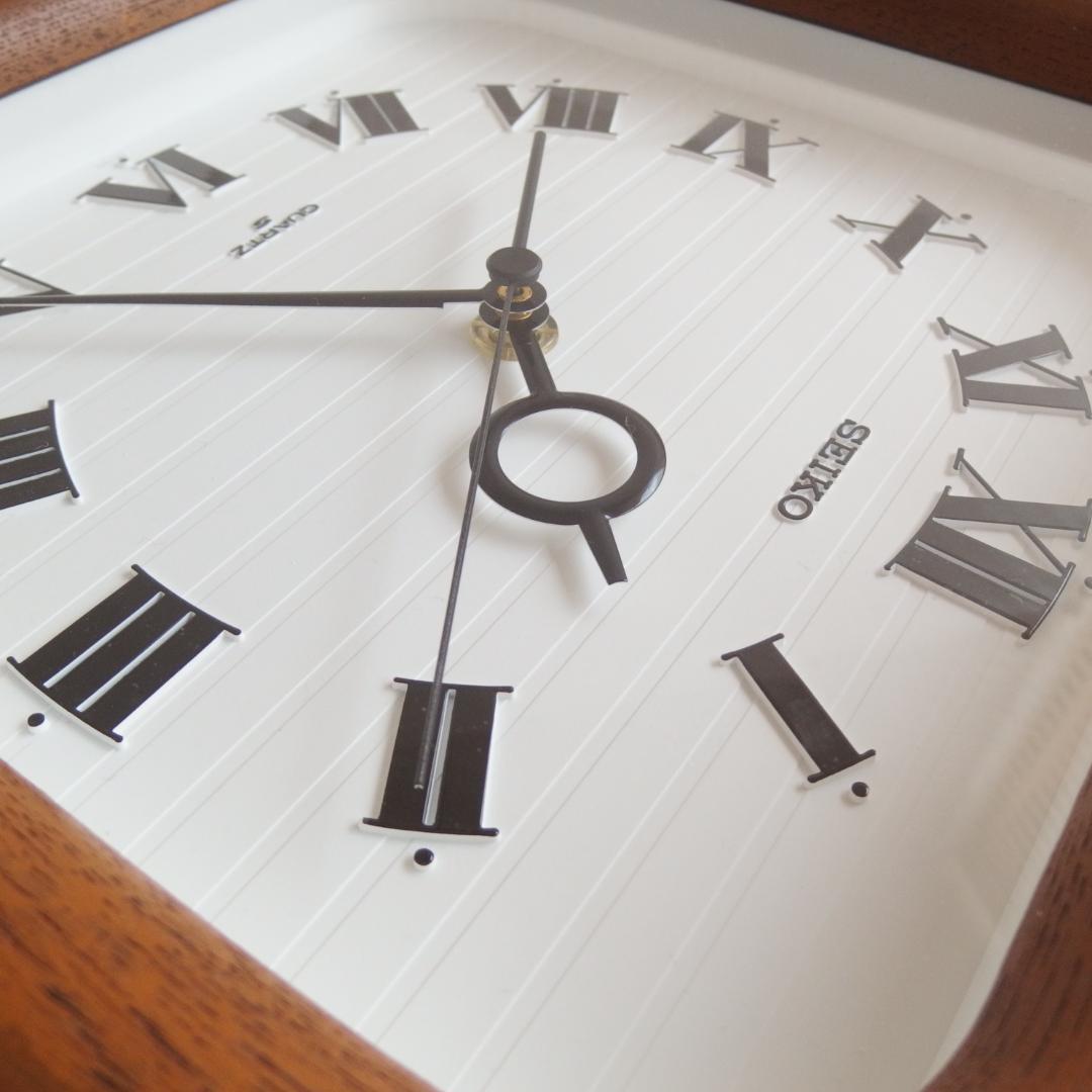 SEIKO 掛け時計 ウッドフレーム 70s