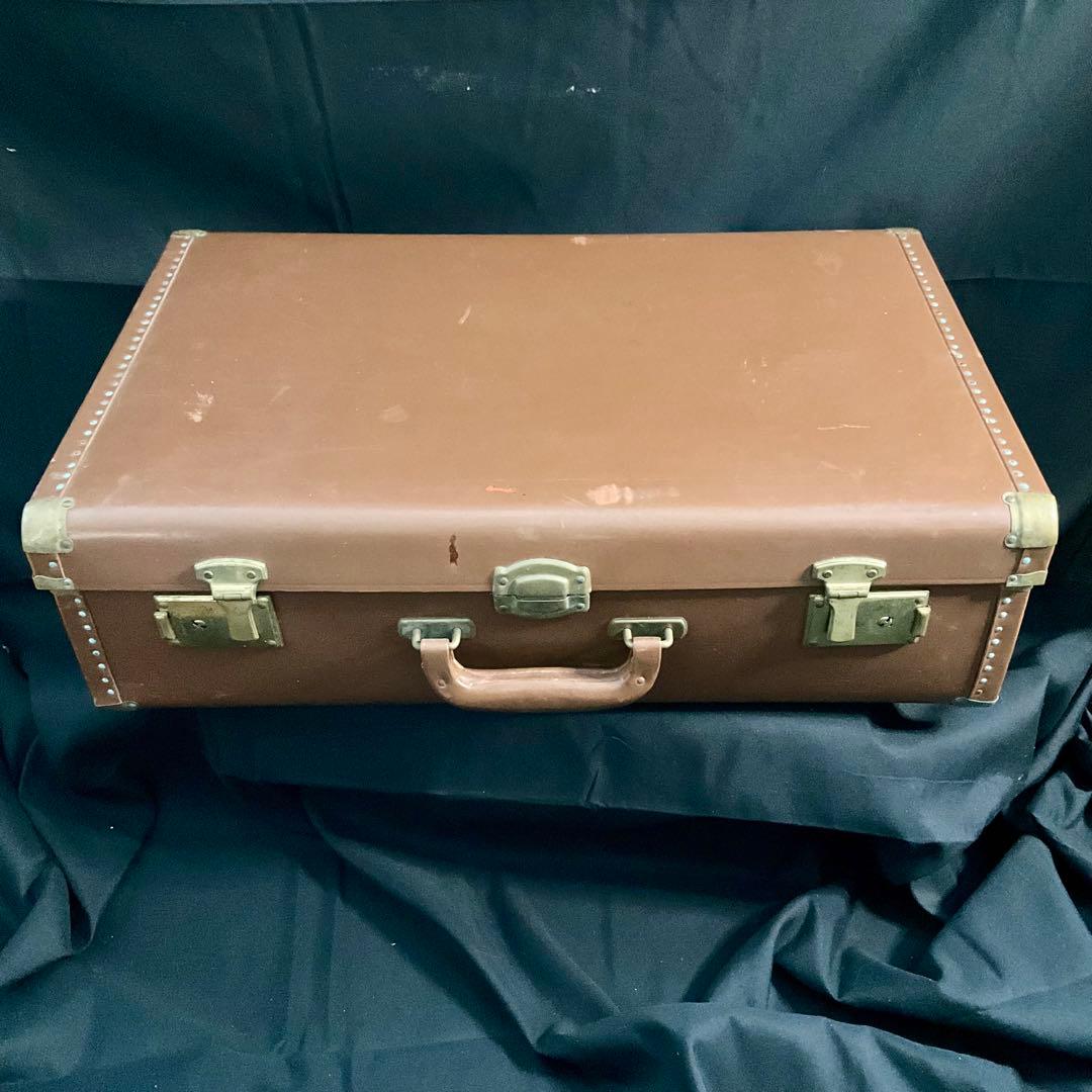 アンティーク 革製 トランク カバン 東京 古道具 ブラウン