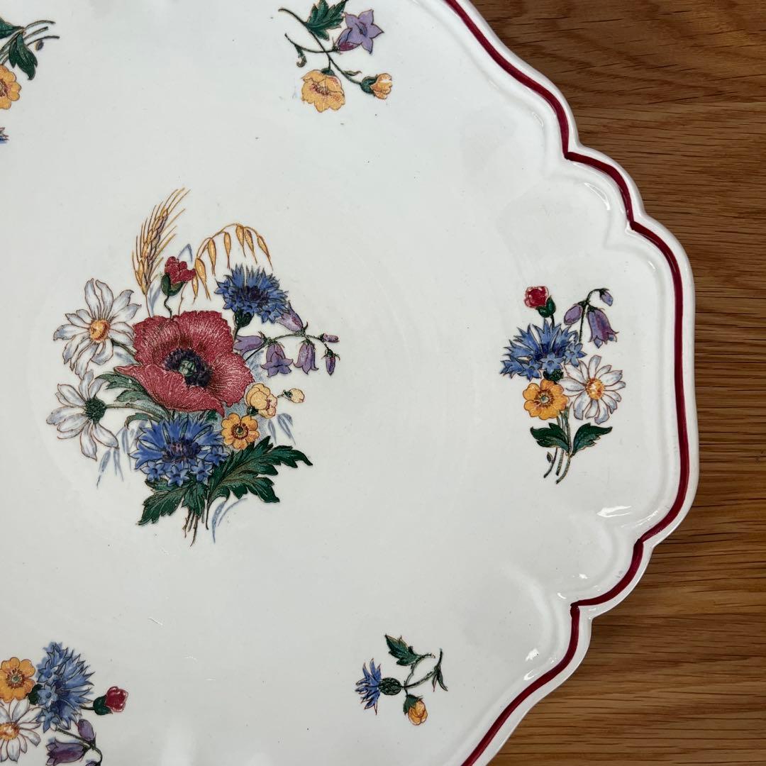 レア✨ フランス アンティーク サルグミンヌ 花リム アグレスト プレート 皿