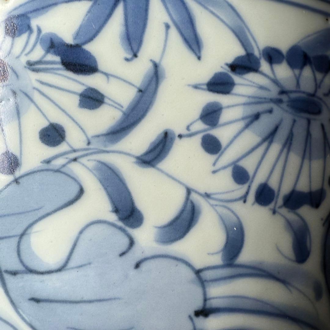 古伊万里　染付牡丹唐草文鉢　1600年代後半　薄造　上品な呉須　器を楽しむ