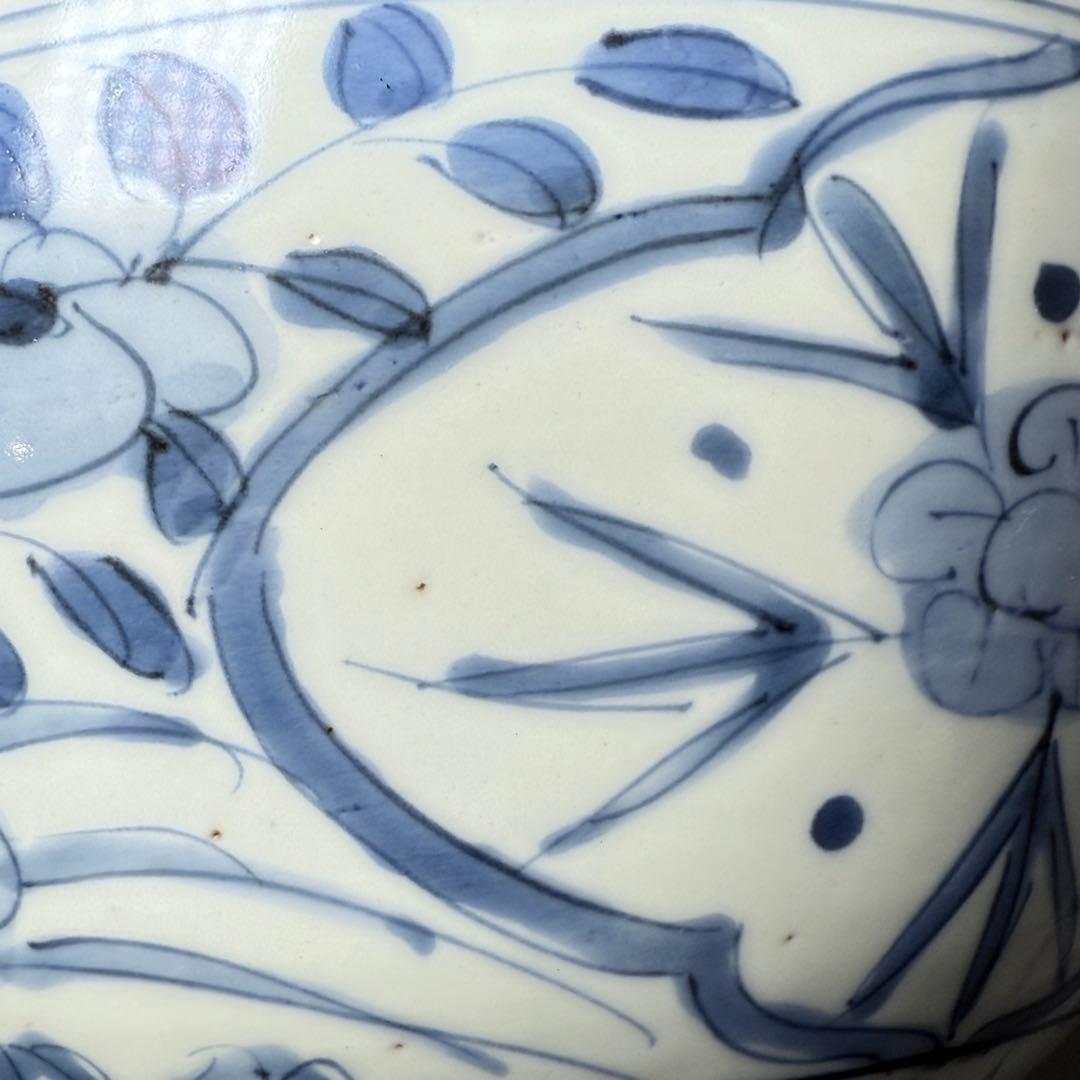 古伊万里　染付牡丹唐草文鉢　1600年代後半　薄造　上品な呉須　器を楽しむ