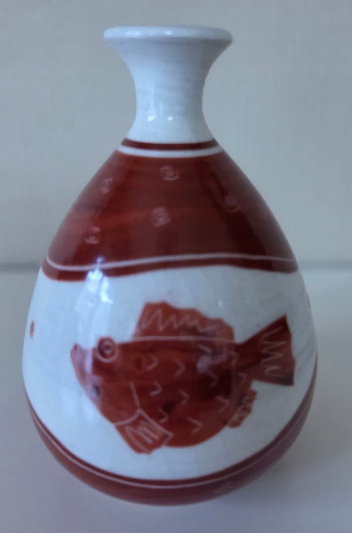 渡辺真樹　花入　魚　　 八戸焼窯元二代目