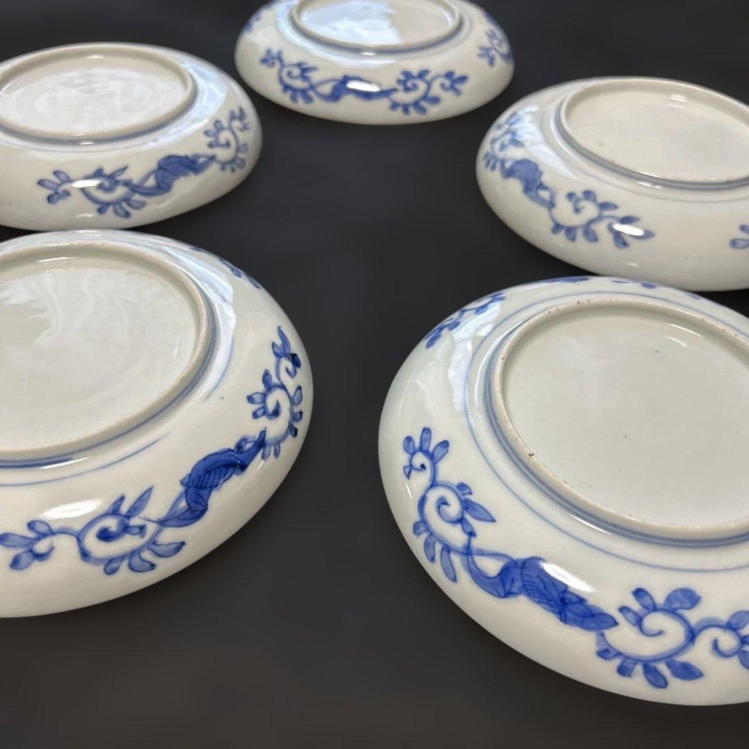 古伊万里　染付け　菊竹梅図　5枚❗️ ✨ばら売り可能です✨