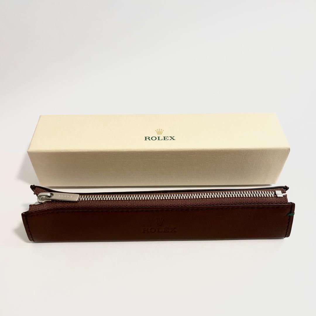 【未使用】ロレックス ペンケース ブラウン