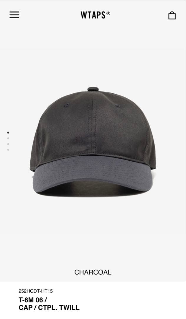 帽子 WTAPS 25AW T-6M 06 CAP CHARCOAL