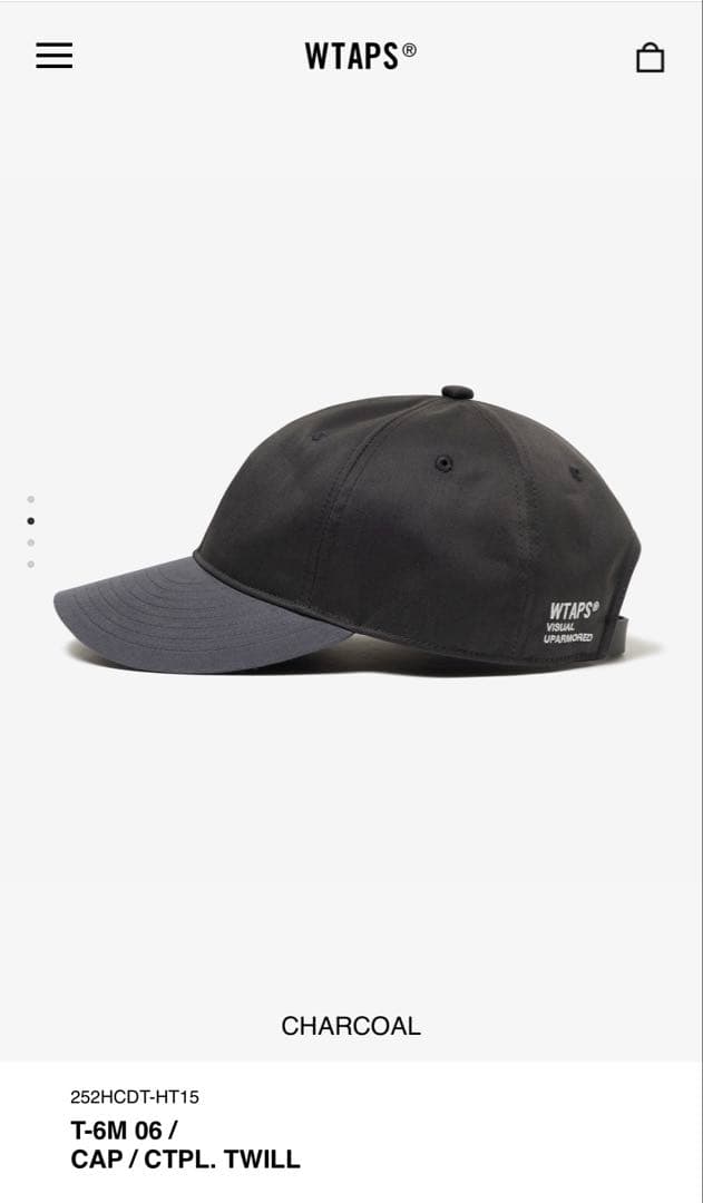 帽子 WTAPS 25AW T-6M 06 CAP CHARCOAL