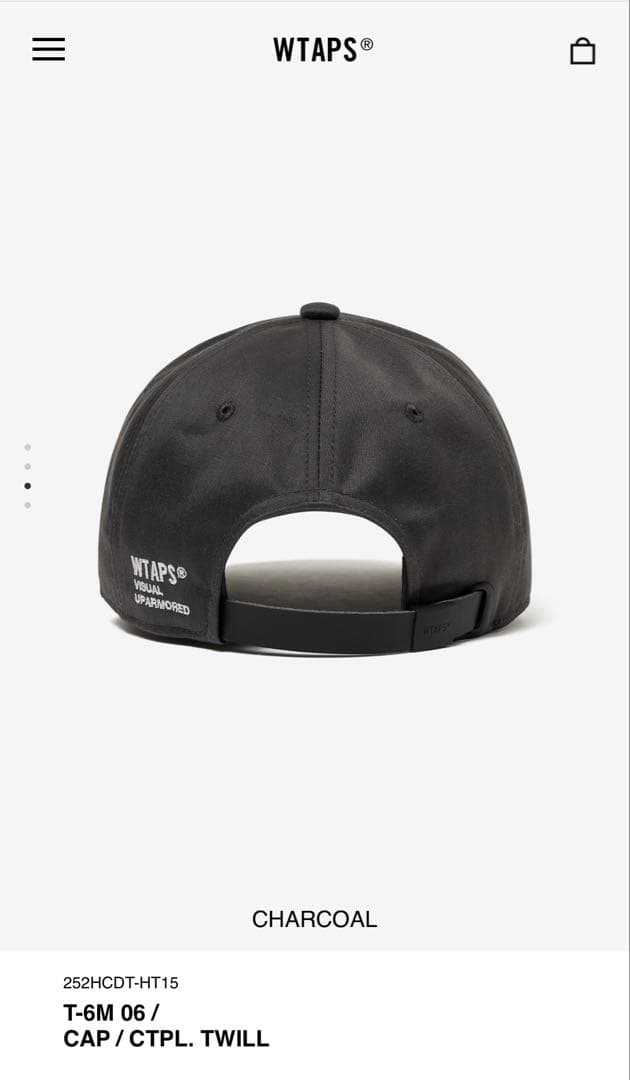 帽子 WTAPS 25AW T-6M 06 CAP CHARCOAL