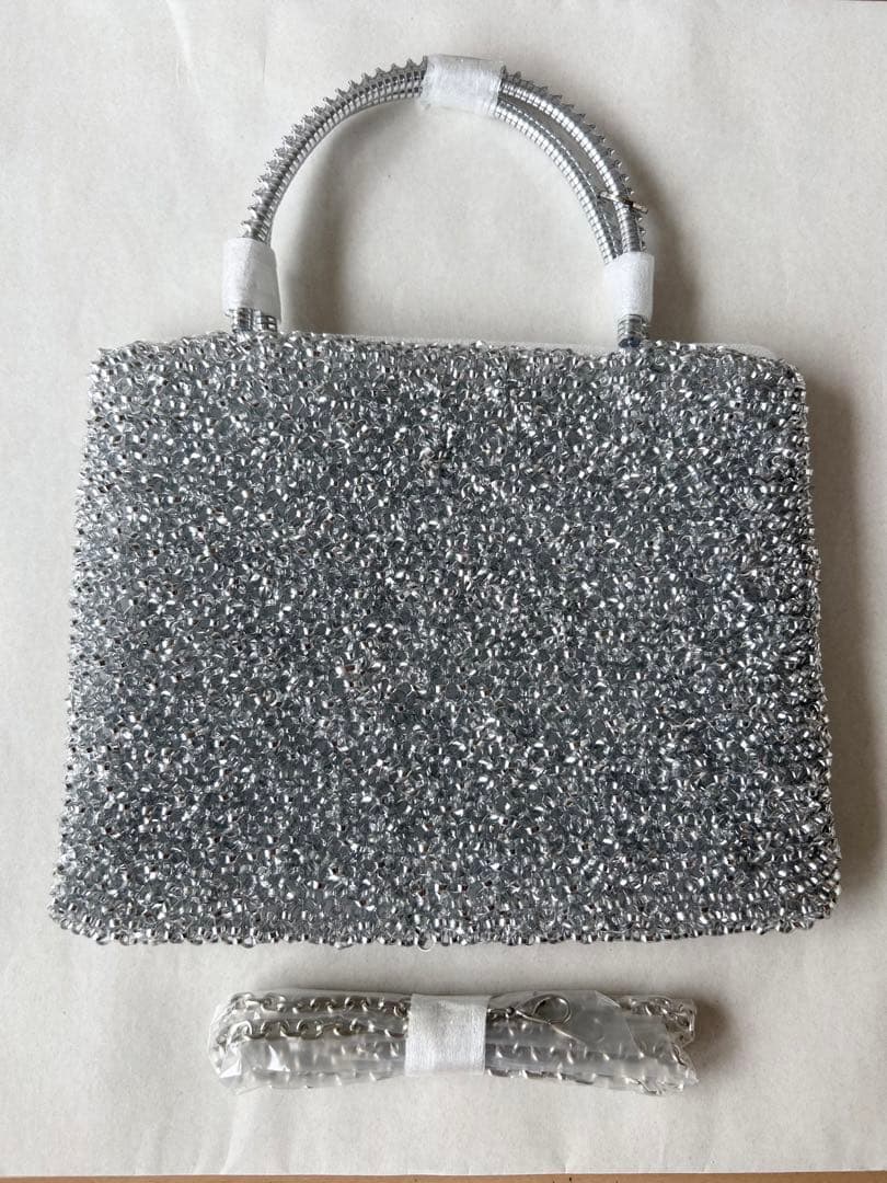 ワイヤーバッグ ショルダー スタンダード風 ミディアム 新品未使用 シルバー