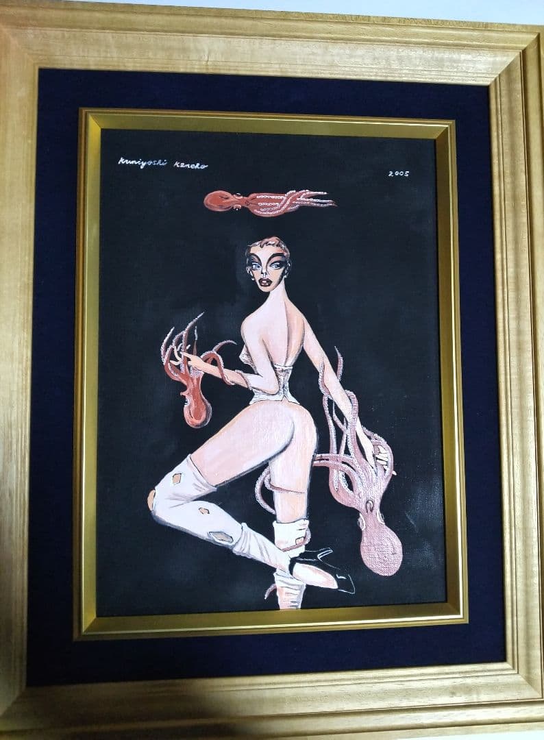 金子國義、絵画、油彩4F満潮2005額縁、肉筆、佐伯祐三、鴨居玲、片岡球子。