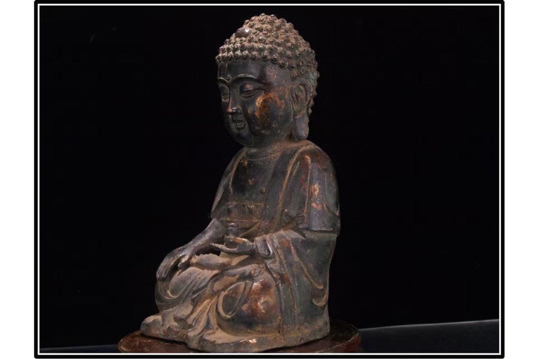 民間仕入れ品　美術館級中国明時代　銅製子如来様※激安骨董品G1145A12-2