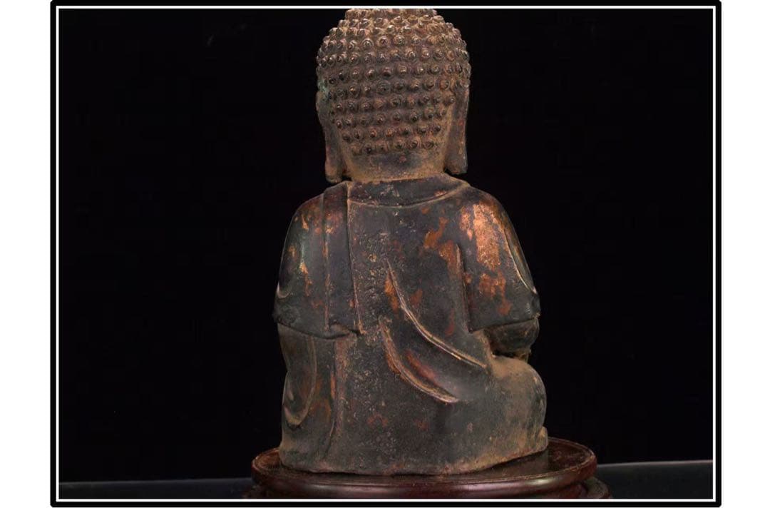 民間仕入れ品　美術館級中国明時代　銅製子如来様※激安骨董品G1145A12-2