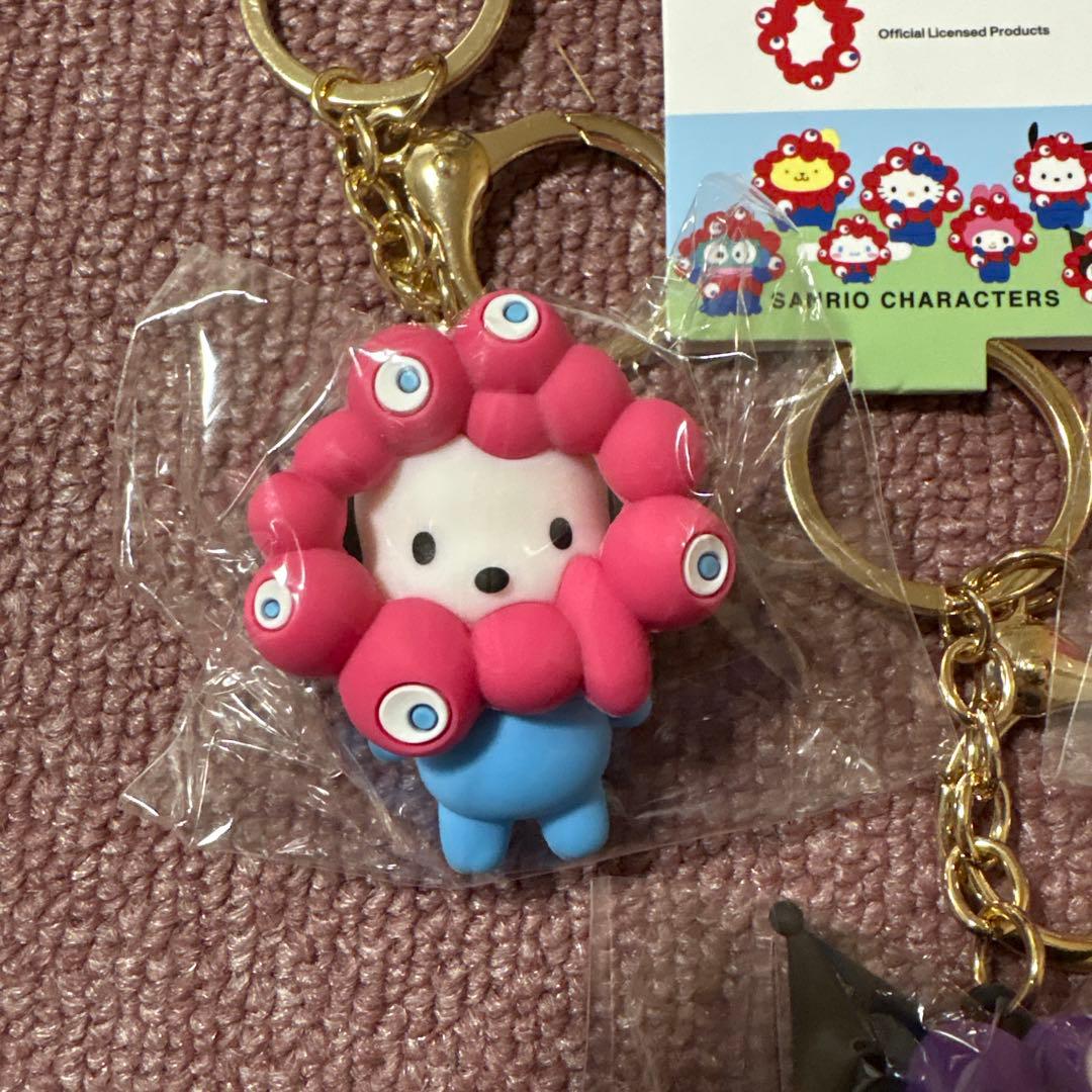 ミャクミャクサンリオ 立体マスコットカラーキーホルダー 5種セット パステル