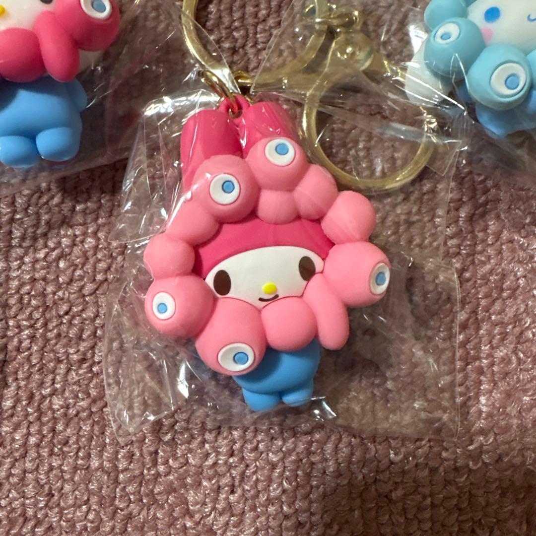 ミャクミャクサンリオ 立体マスコットカラーキーホルダー 5種セット パステル