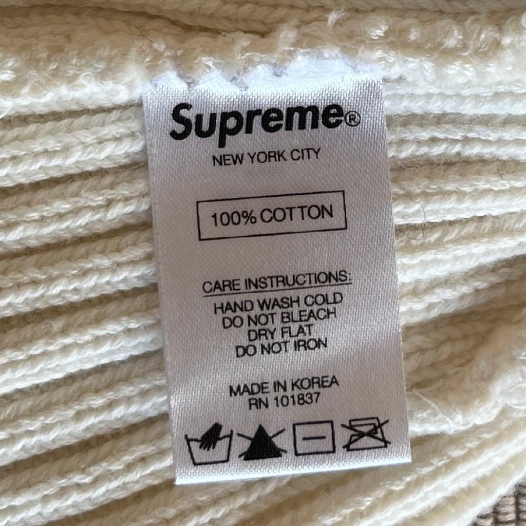 【美品／希少】supreme boxlogo ニット帽／ホワイト