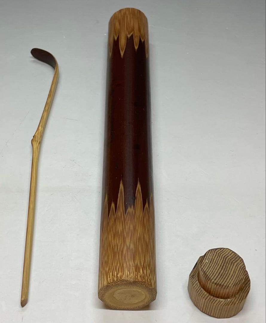 影林宗篤　大徳寺　極楽寺　西垣大道　銘 苔清水　茶杓　共箱(盛蓋) C6