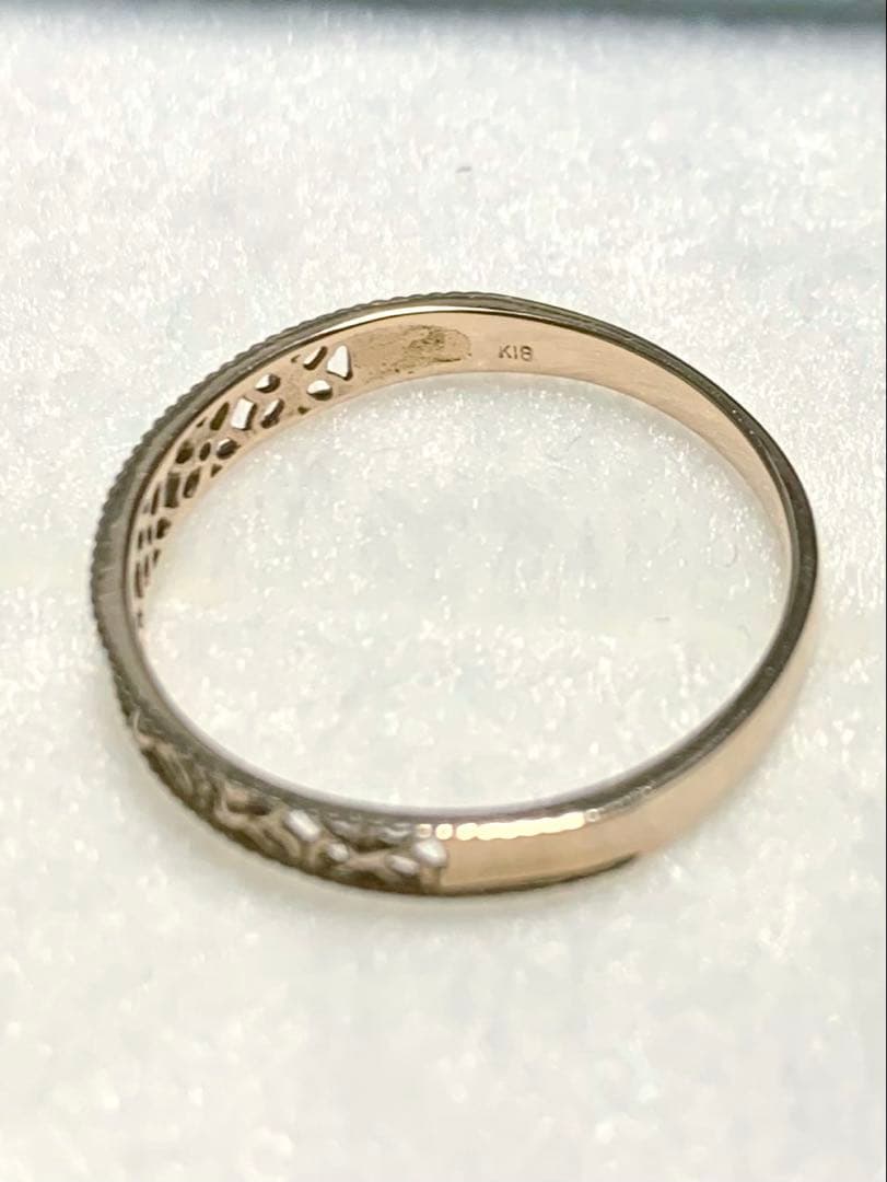 【専用】K18PGデザインリング/11号/コンアフェット/con affetto