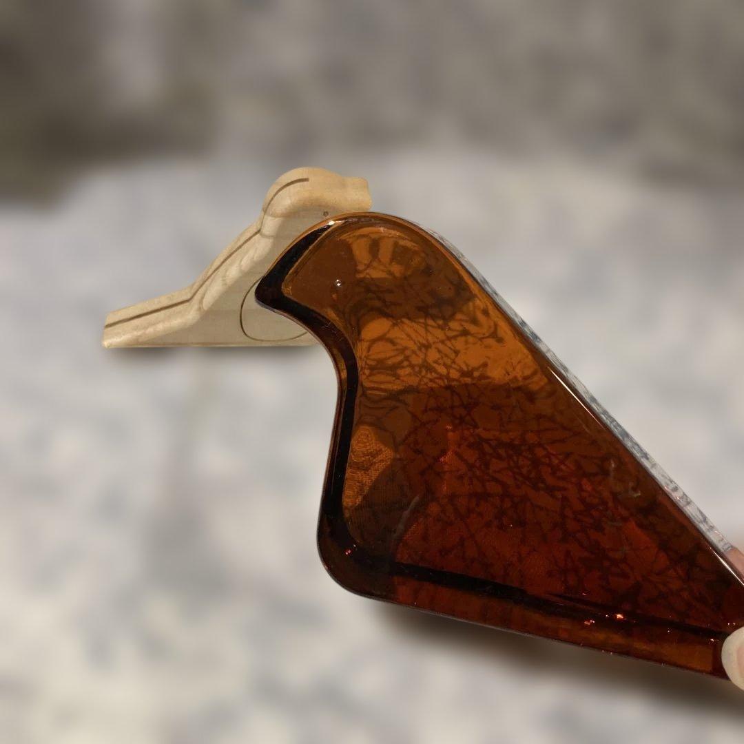 ミナペルホネン　イッタラ　コラボ　ガラスバード　おまけ付き　オレンジ　bird