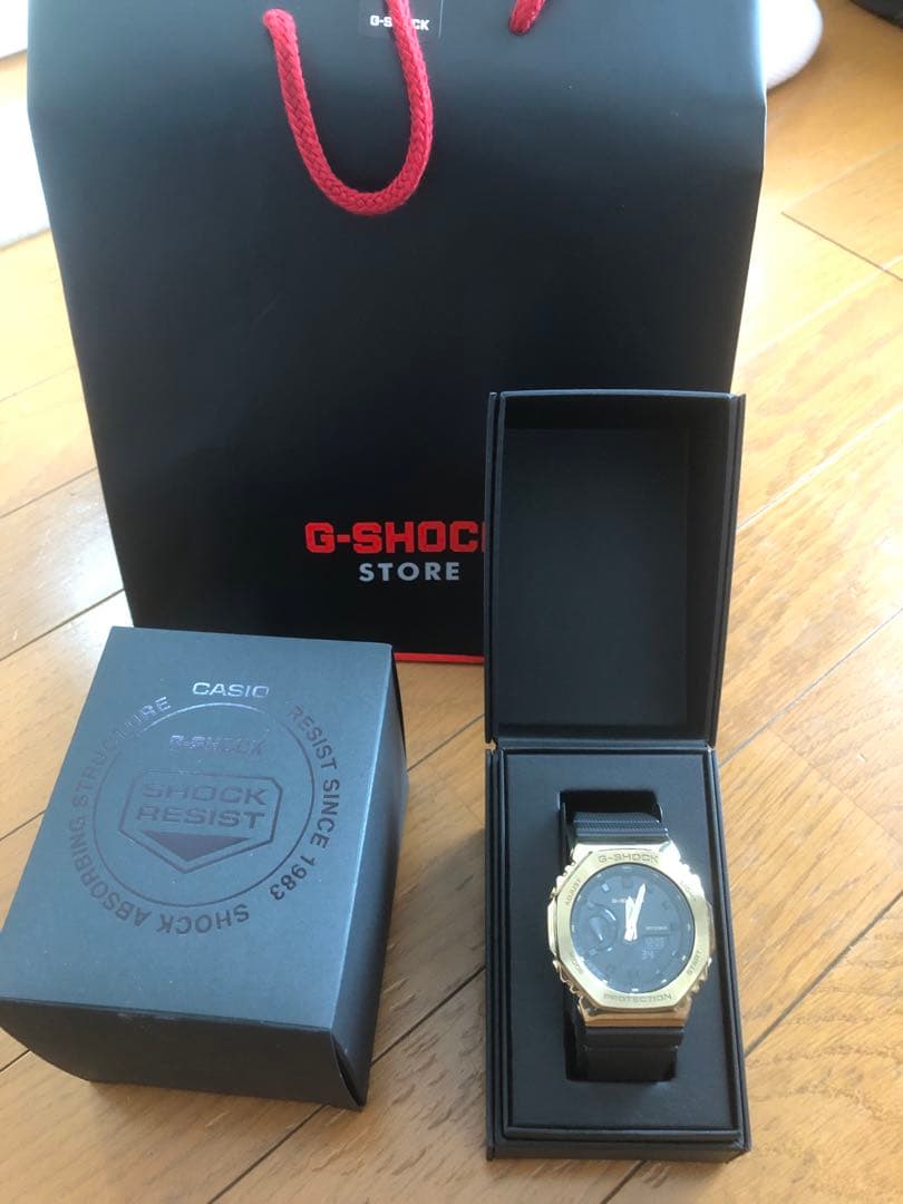 G-SHOCK GM-2100Gゴールド ブラック ラバーベルト時計