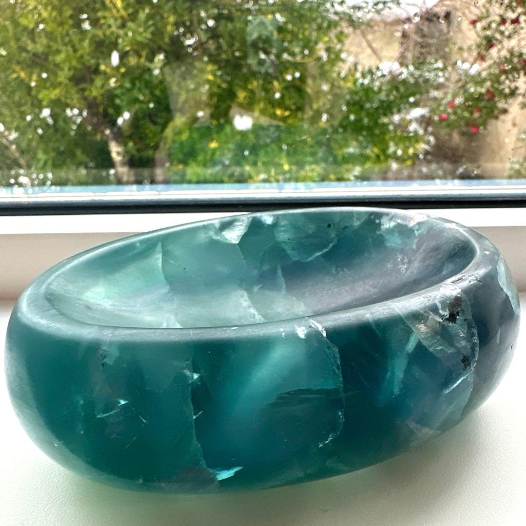 ブルーフローライト　石鹸置き　ソープトレー　フローライト　天然石