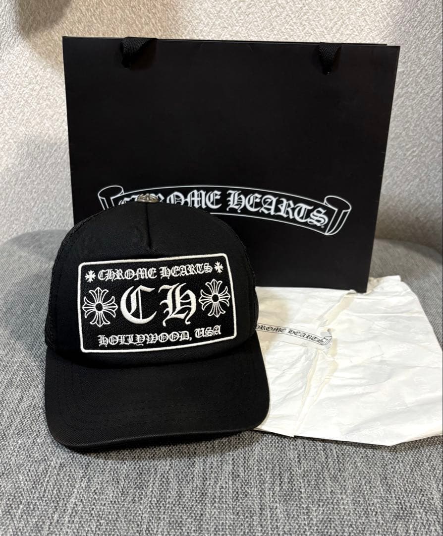【美品】確実正規品　クロムハーツキャップ　国内正規品　ブラック