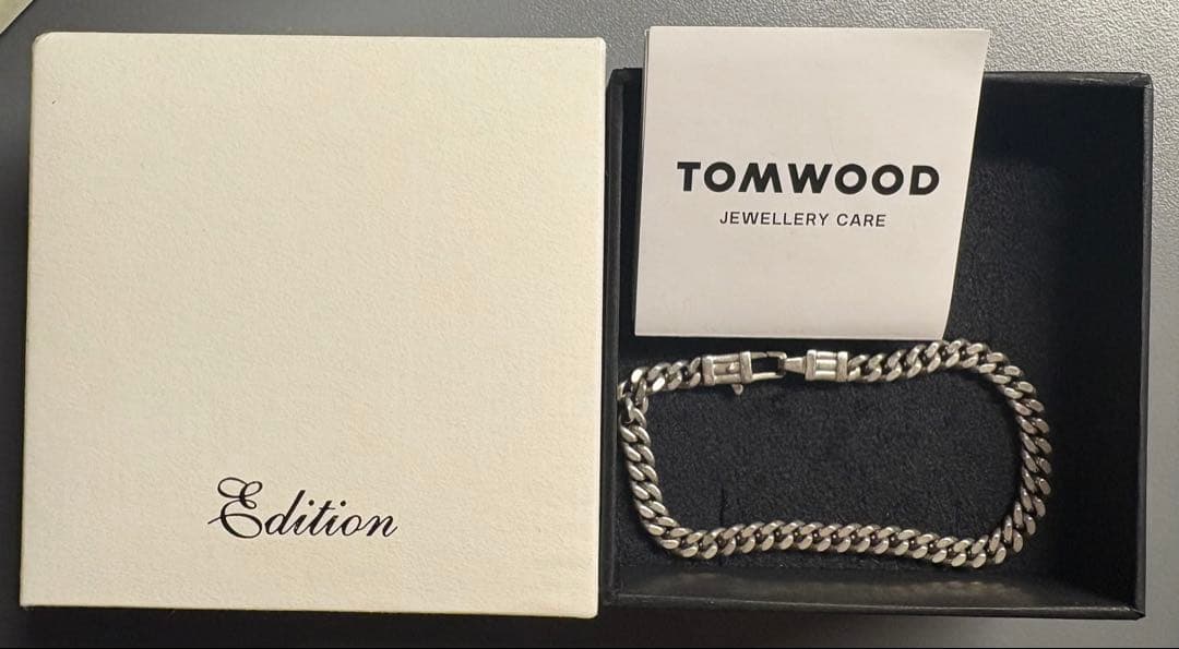 TOM WOOD CURB BRACELET L シルバー