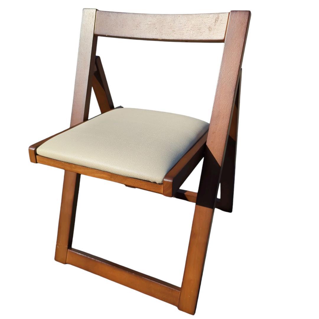 フォールディングチェア　木製　4脚セット