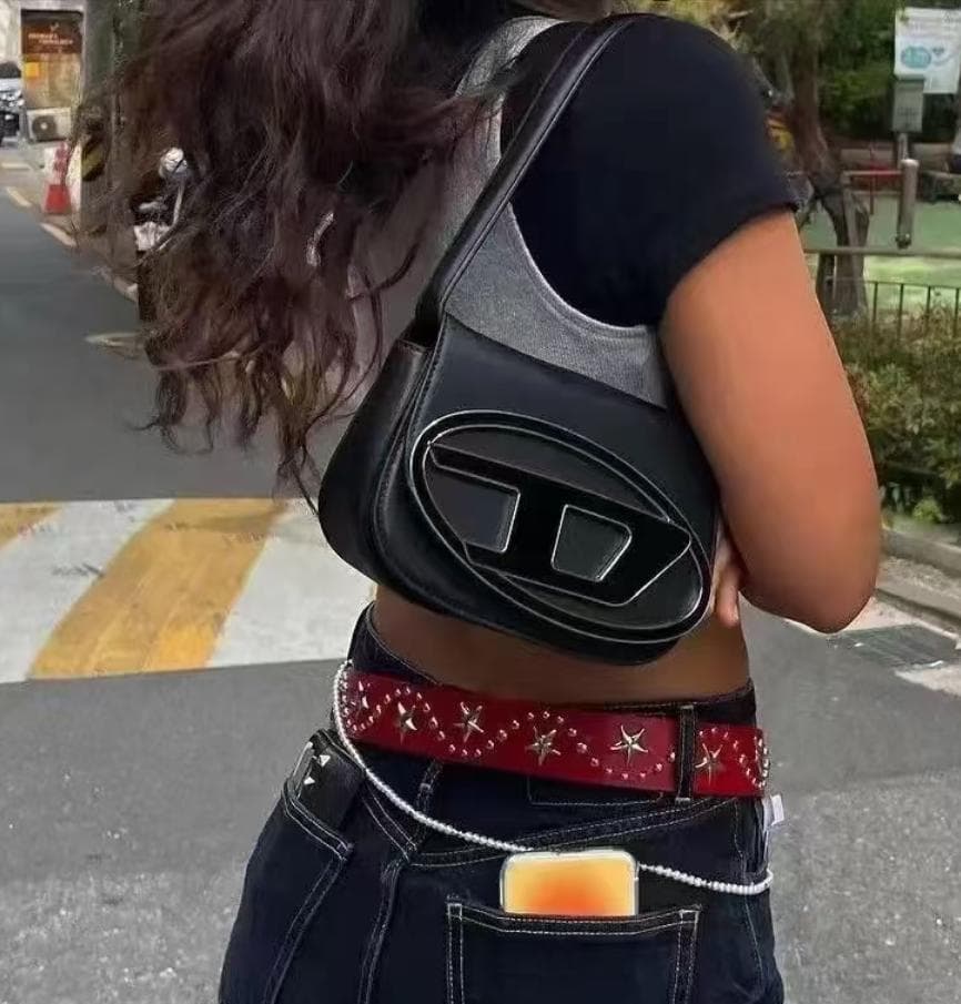 未使用 DIESEL ブラック ショルダーバッグ