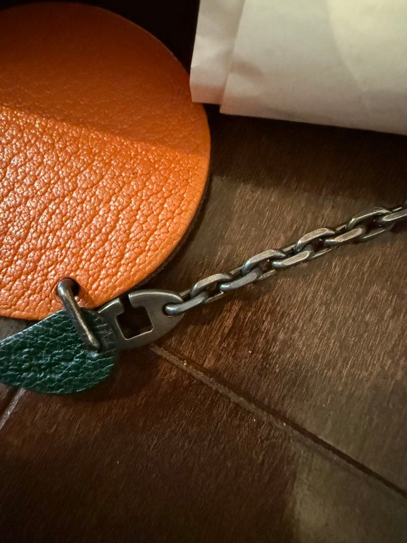 ラスト値下げ☆ HERMES エルメス アニマル フルーツ チャーム オレンジ