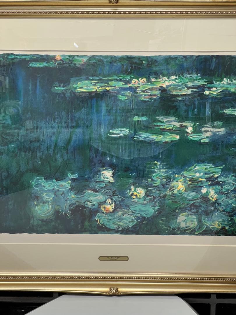 モネ　睡蓮 「緑の反映」 版画　私の美術館